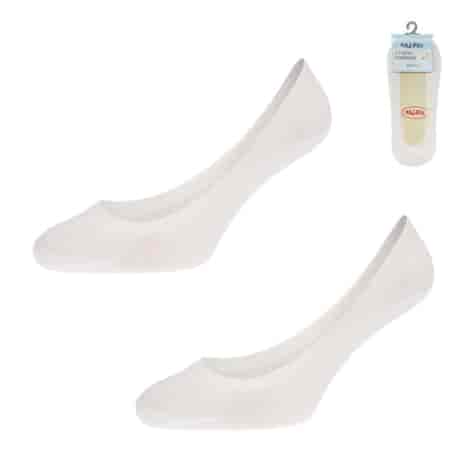 Baleriny damskie z silikonem białe Raj-Pol