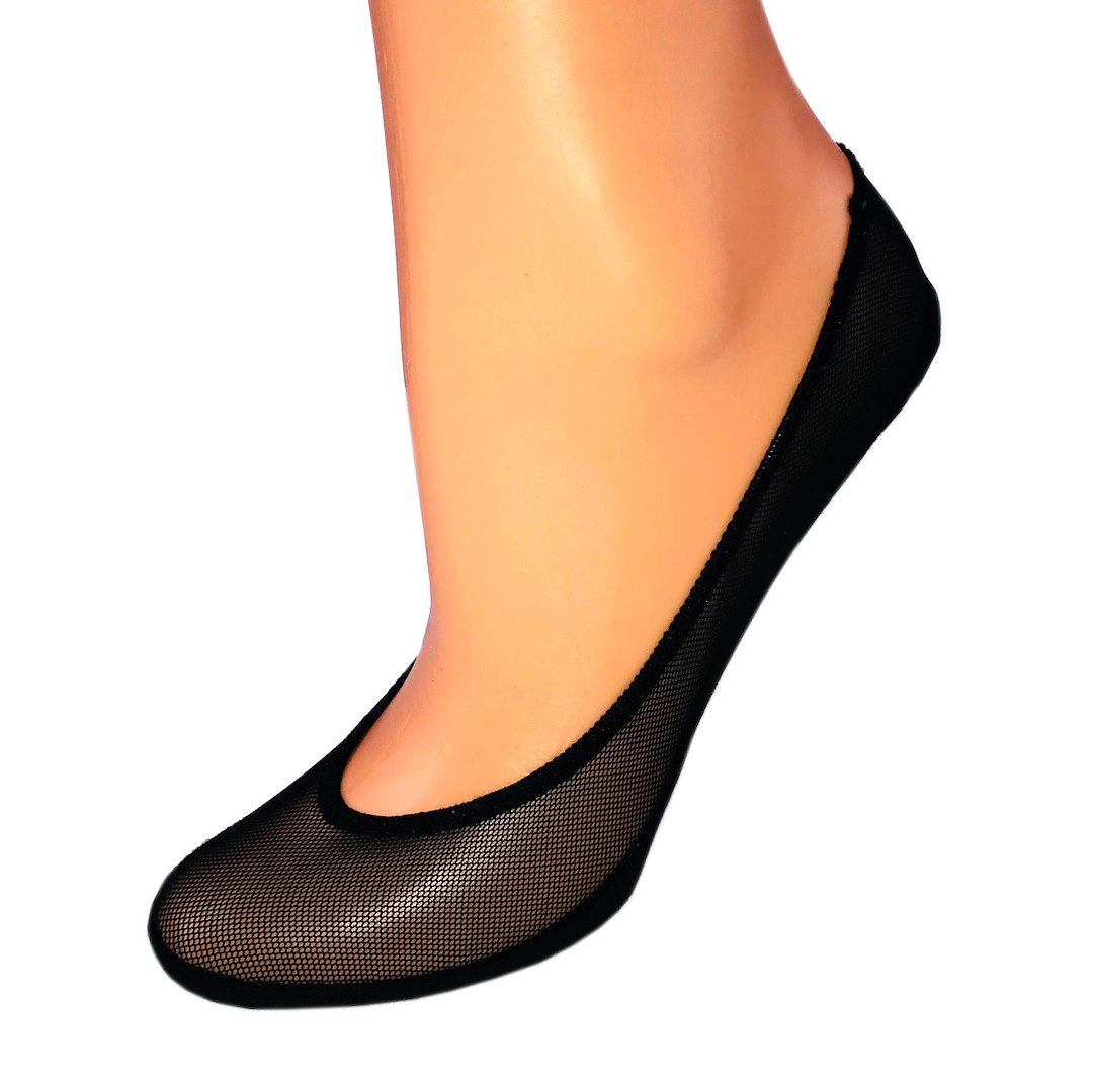 Baleriny damskie czarna siatka Raj-Pol PREMIUM
