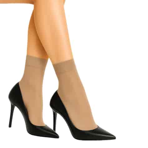 Skarpety damskie Lycra beżowe 15den 2-PAK