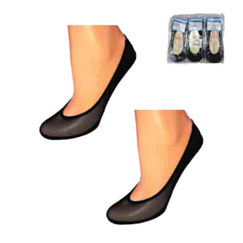 Baleriny damskie czarna siatka Raj-Pol PREMIUM