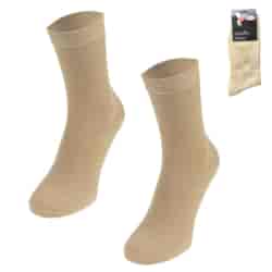 Skarpety garniturowe męskie beżowe Raj-Pol