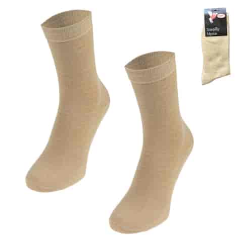 Skarpety garniturowe męskie beżowe Raj-Pol