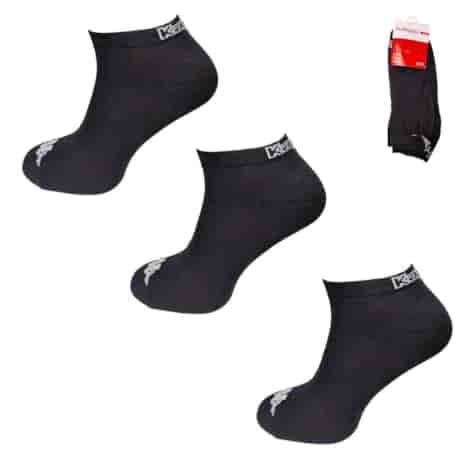 STOPKI MĘSKIE KAPPA 3 PAK CZARNE 43/46