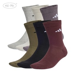 ADIDAS 6 PACK SOCKS NEW LOGO CREW PACK - JP1716 -